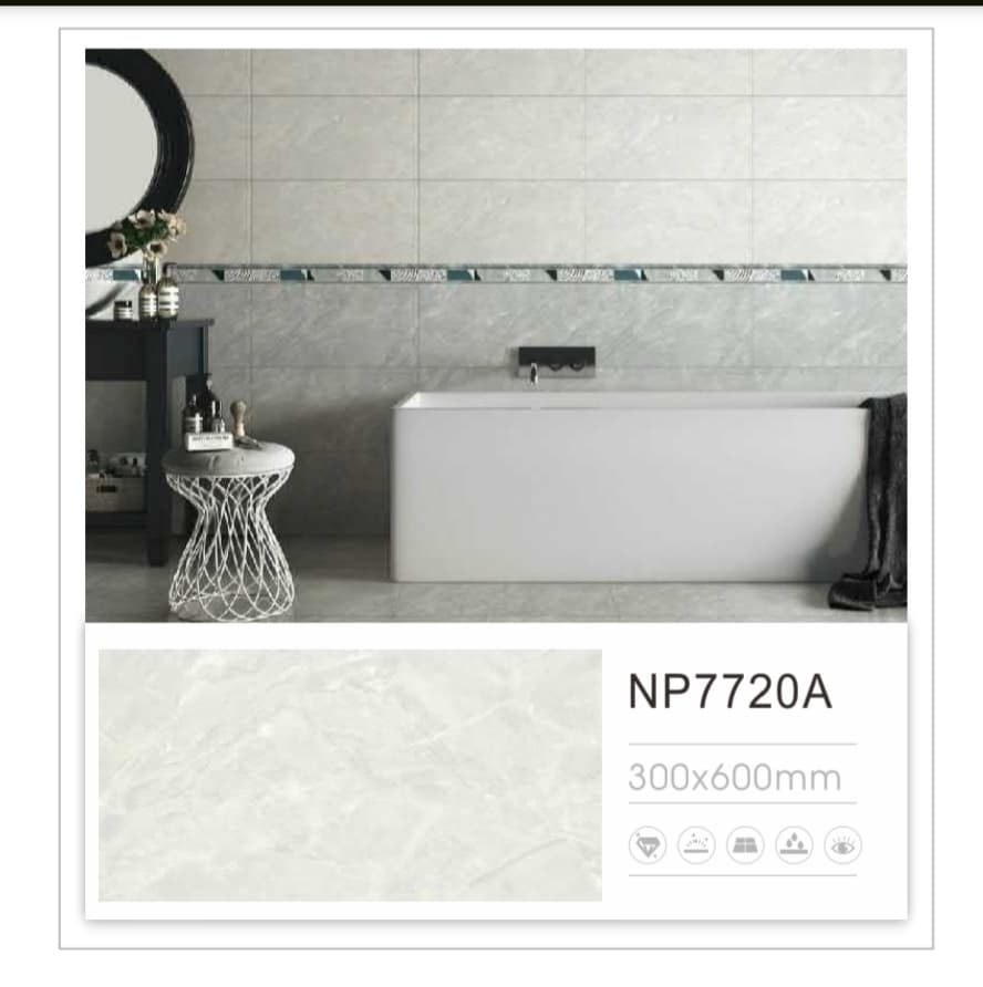 Prix:9€/M2, Carrelage en céramique effet pierre marbrée – Réf. NP7720A, Taille:30*60cm