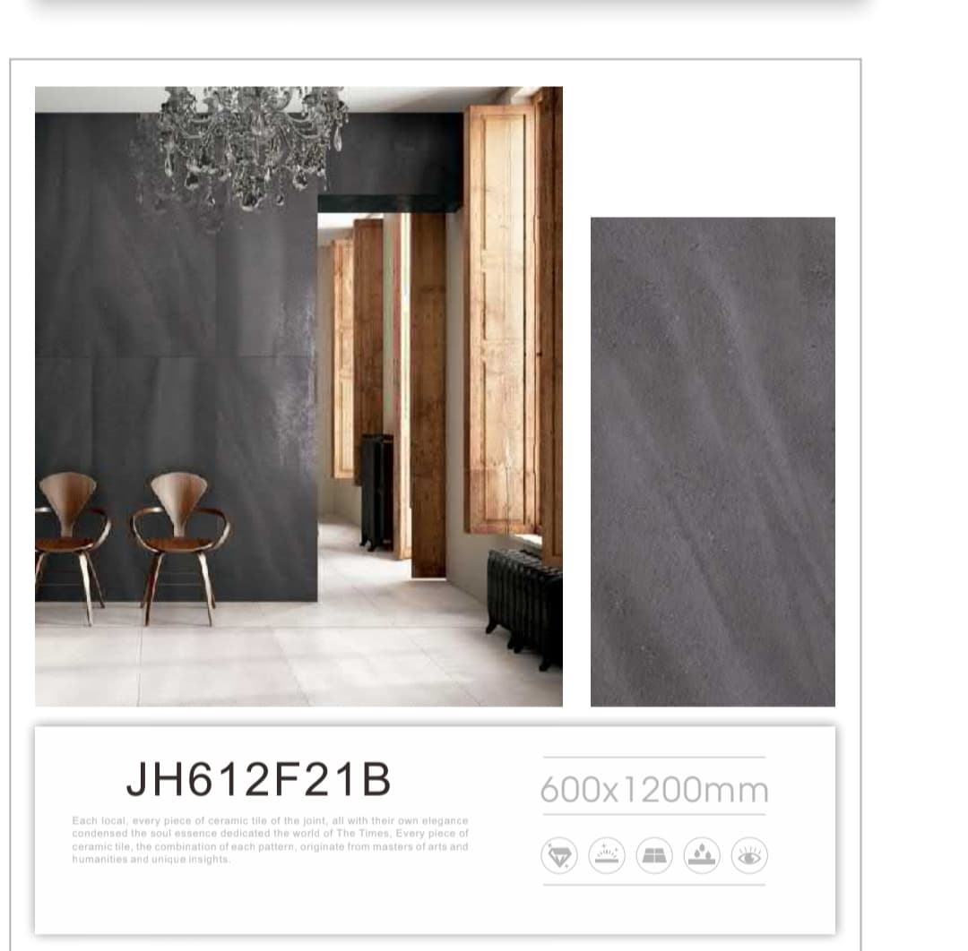 Prix: 16€/M2-Carrelage Grand Format Effet Pierre Minérale – JH612F21B, Taille :120*60cm