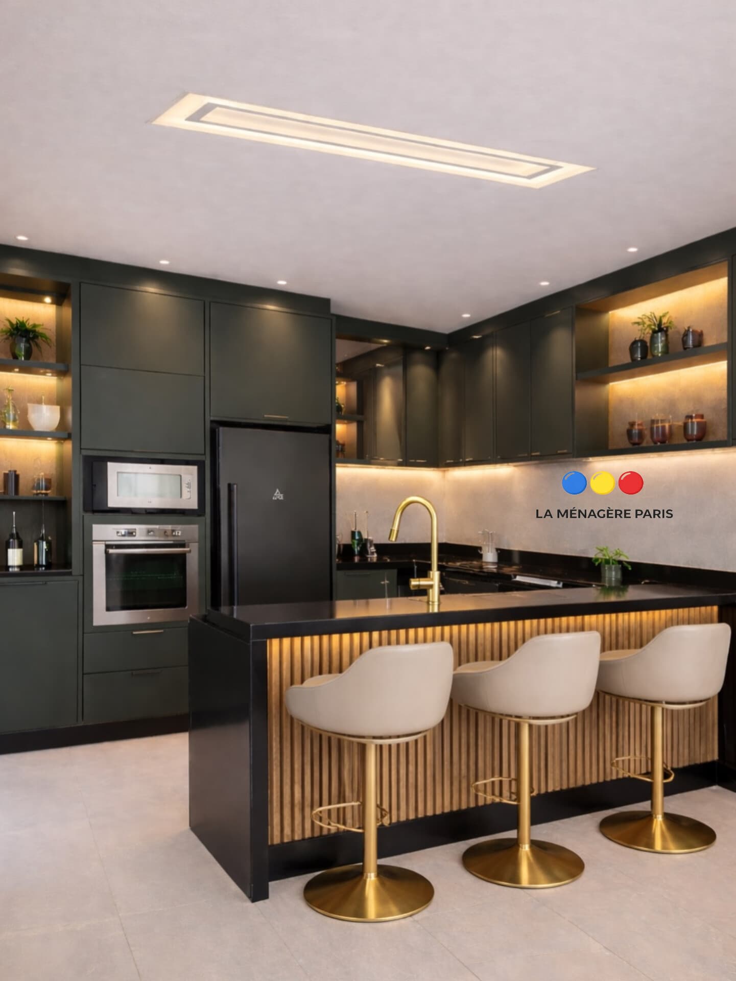 Cuisine NORA – L'élégance contemporaine en U avec bar intégré